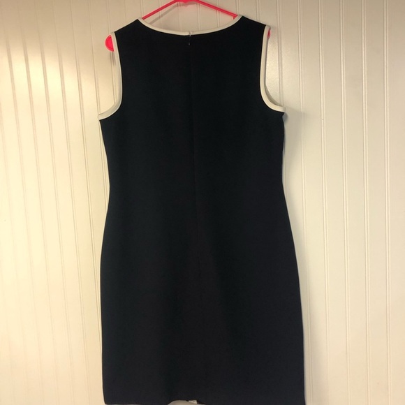 Evan Picone Navy and White Two-Piece Dress & Blazer Set Size 12 - Picture 5 of 7